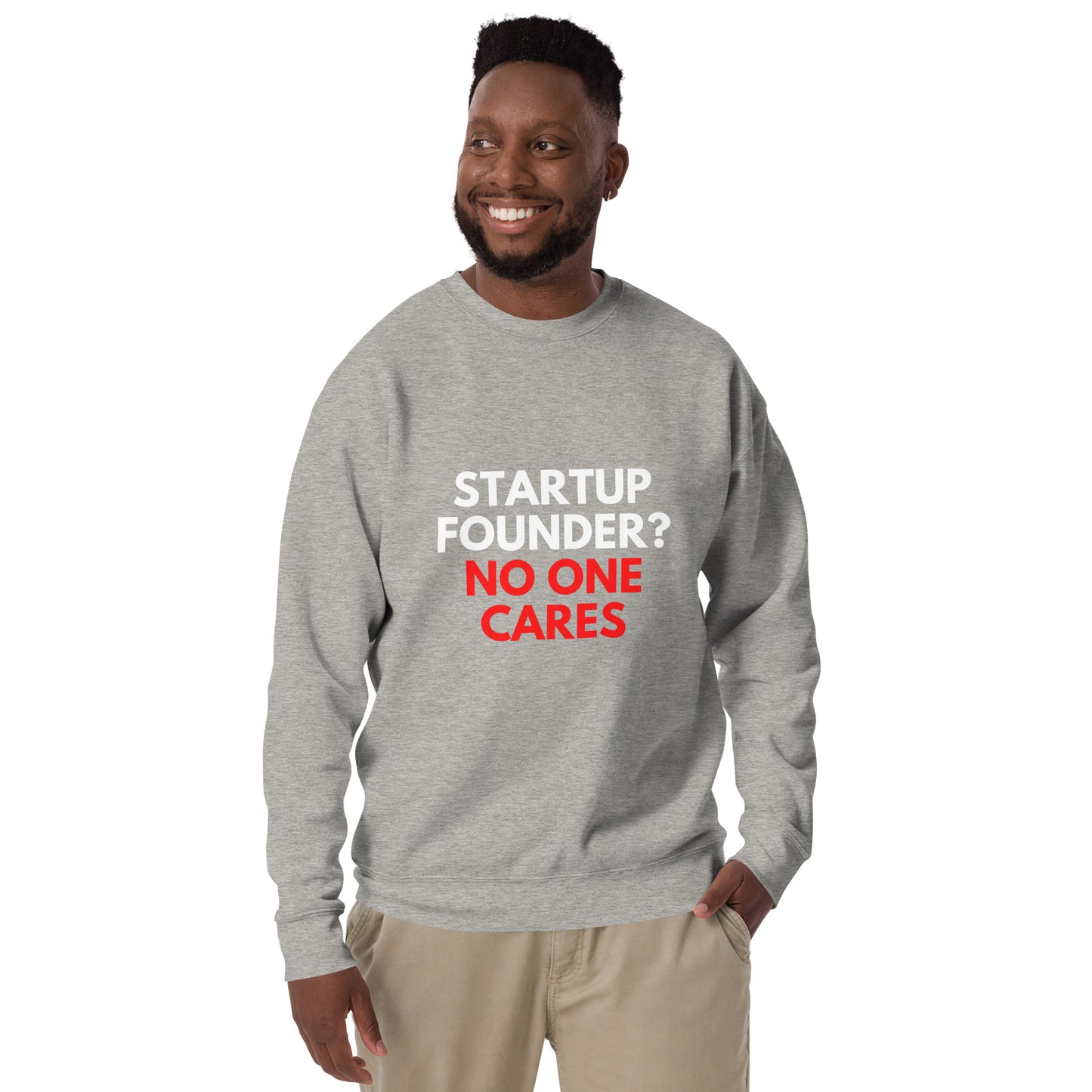 Startup Founders "No One Cares" Sweater