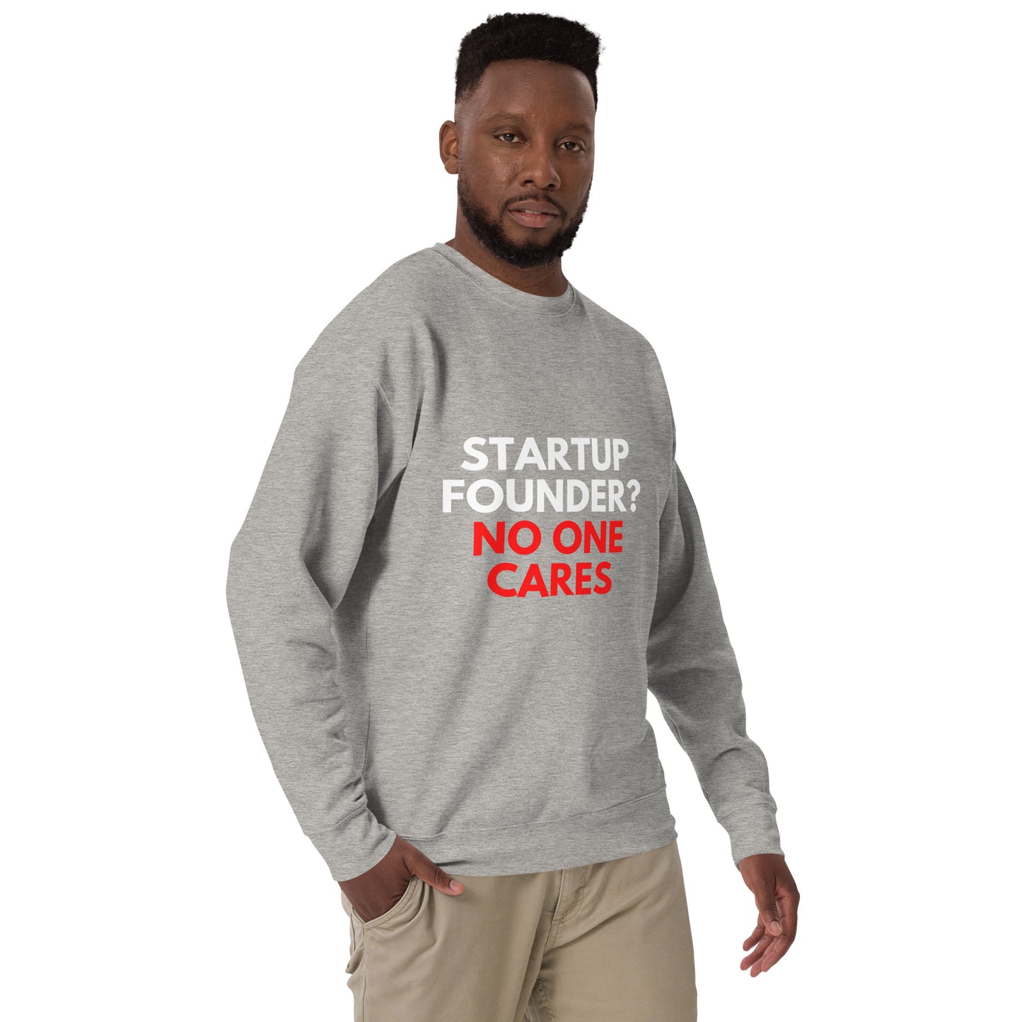 Startup Founders "No One Cares" Sweater